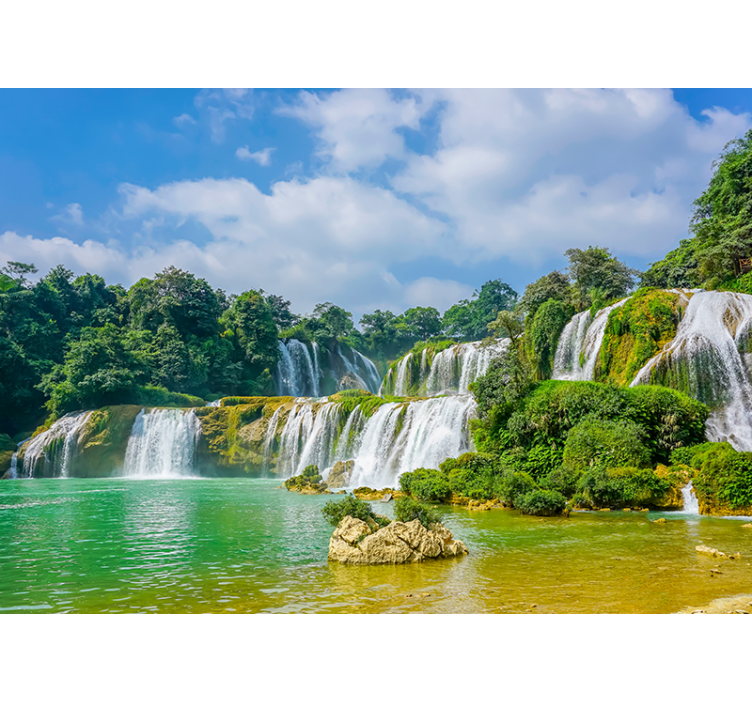 Mural de parede cascatas vista de cachoeiras tranquilas - TenStickers