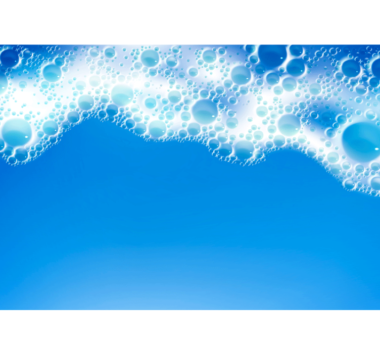 Mural de parede natureza design de onda de bolhas - TenStickers