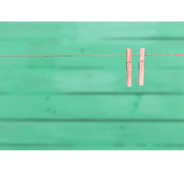 Fotomural para casa de banho molas no estendal - TenStickers