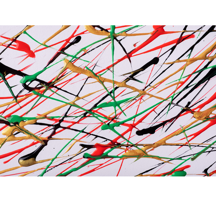 Mural de parede abstrato pinceladas energéticas - TenStickers