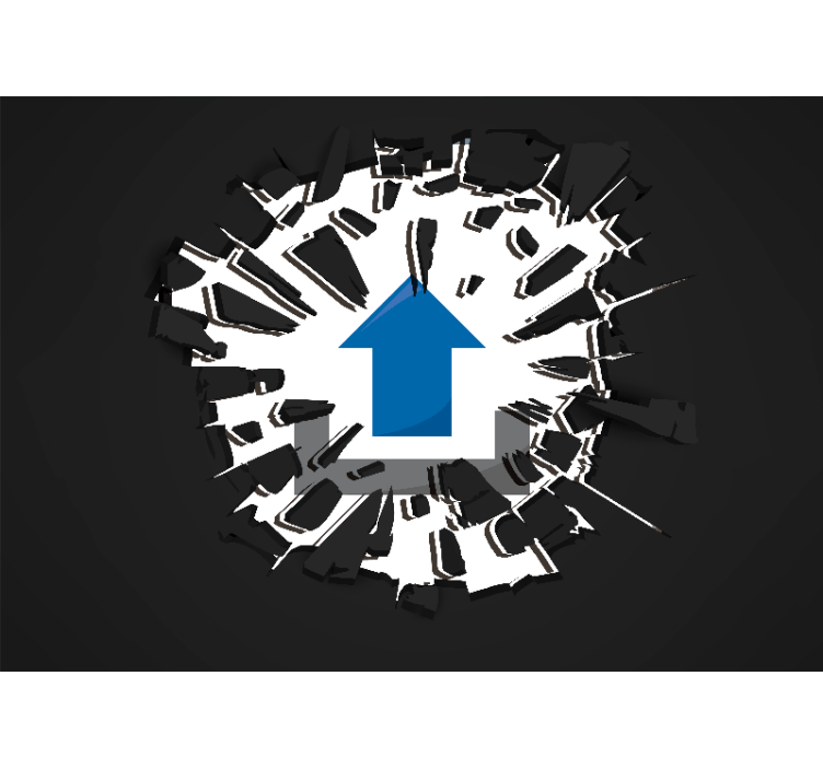 Murais de parede 3d rompendo a visão - TenStickers