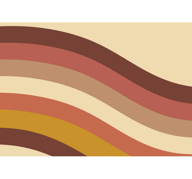 fotomural de parede vintage com riscas dos anos 70 - TenStickers