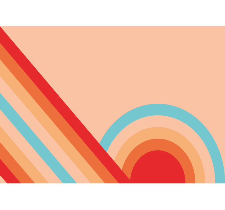 Fotomurais texturas e padrões padrões geométricos retrô - TenStickers