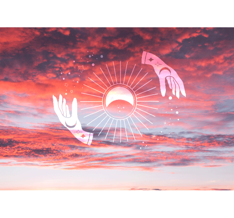 Mural de parede com frases abraço cósmico - TenStickers