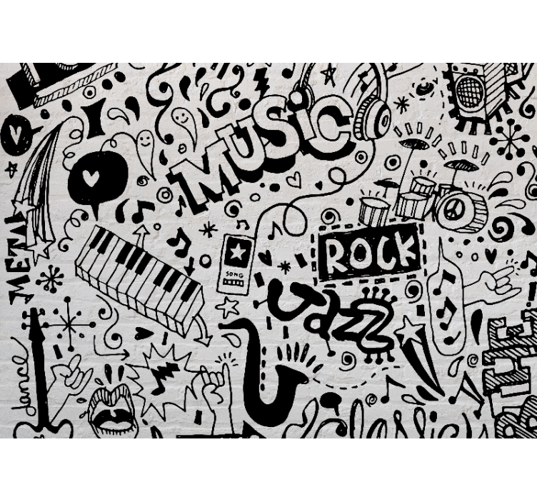 Mural de parede música arte de vibes musicais - TenStickers