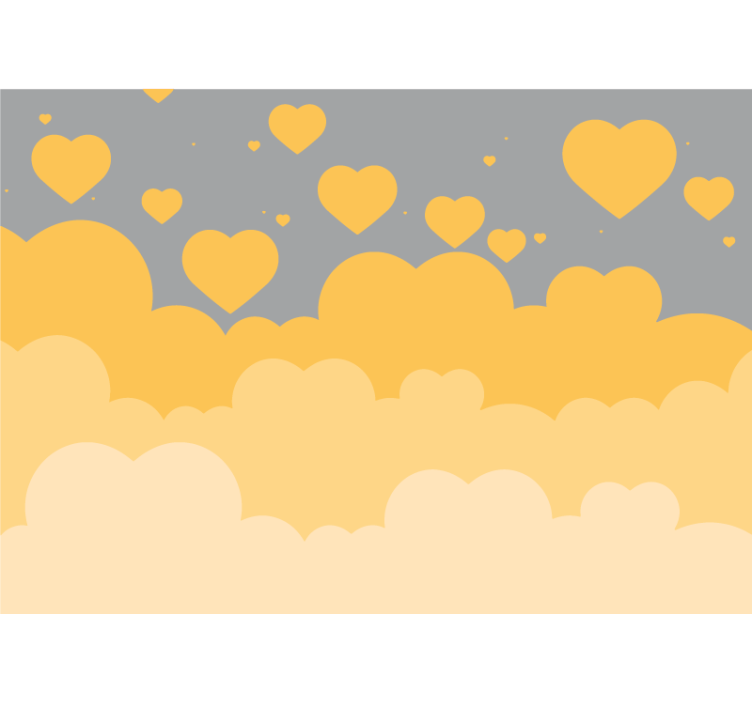 Mural de parede amor padrões de coração flutuante - TenStickers