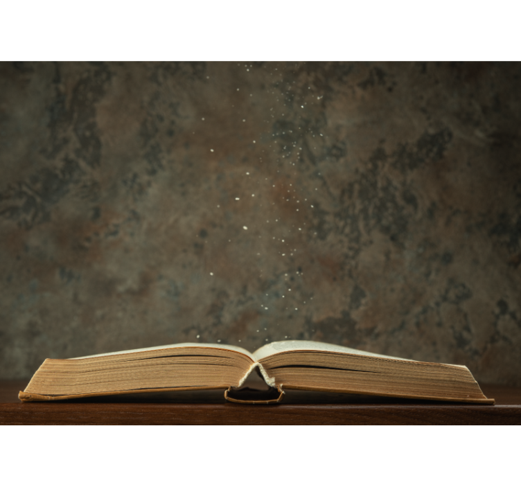 Mural de parede arte magia do livro aberto - TenStickers