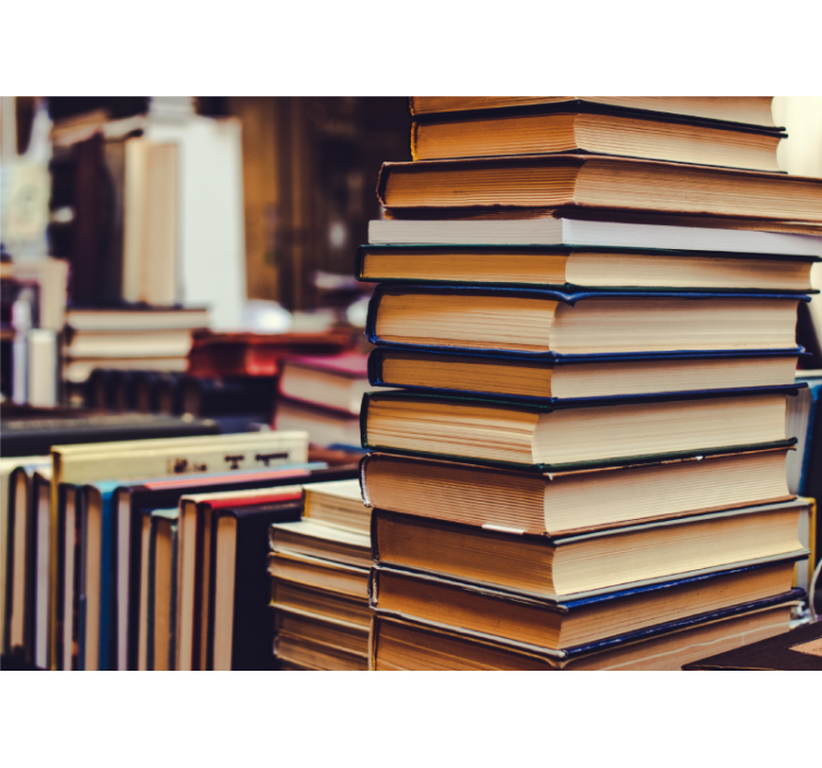 Fotomurais de paisagens coleção de literatura empilhada - TenStickers