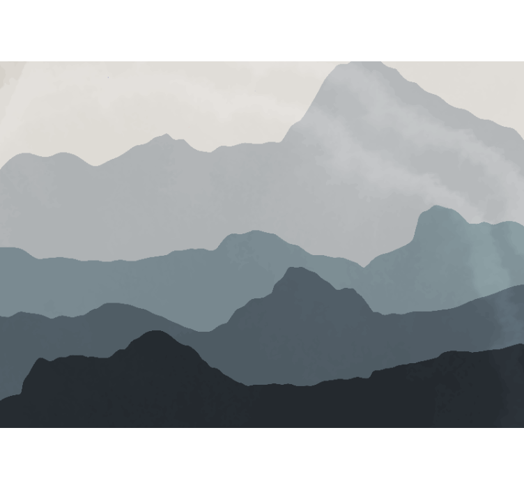 Mural de parede montanha paisagem tranquila - TenStickers