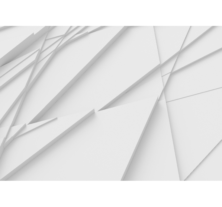 Mural de parede abstrato com padrões geométricos em camadas - TenStickers