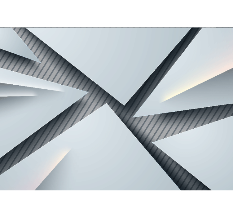 Mural de parede abstrato formas geométricas em camadas - TenStickers