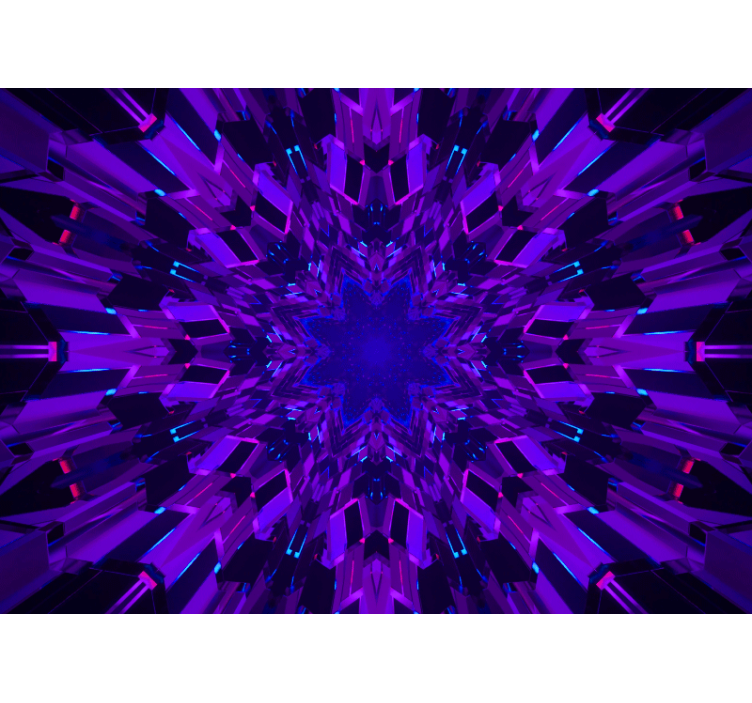 Mural de parede abstrato padrão de estrelas geométricas - TenStickers