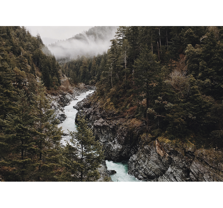 Mural de parede natureza paisagem de rio majestosa - TenStickers