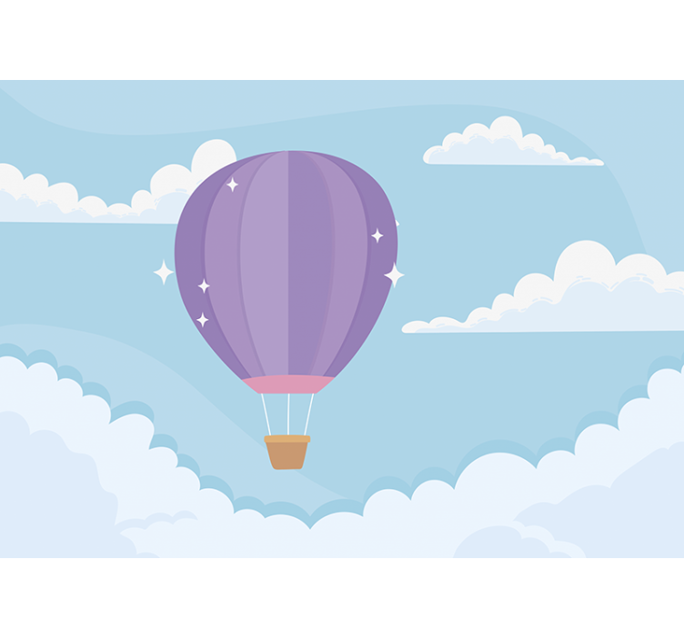 Mural de parede infantil balões de ar quente divertidos - TenStickers