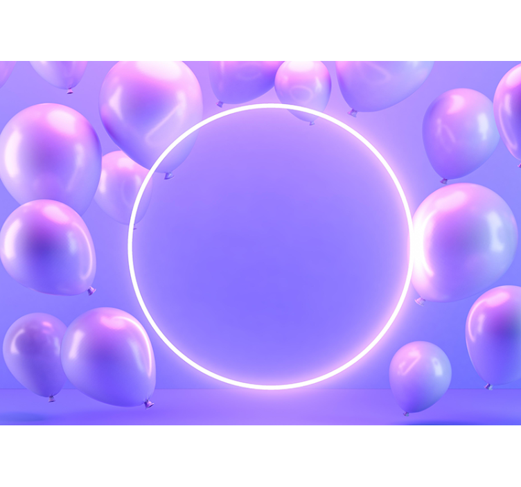 Mural de parede amor círculo de balões flutuantes - TenStickers