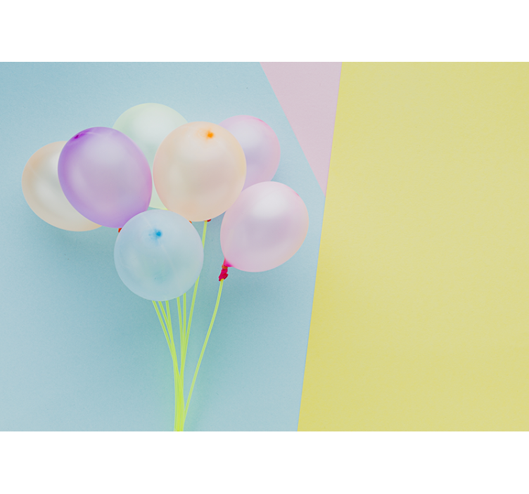 Mural de parede infantil arranjo de balões coloridos - TenStickers