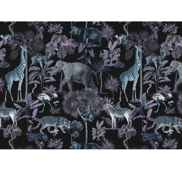 Mural de parede animais paisagem de safari selvagem - TenStickers