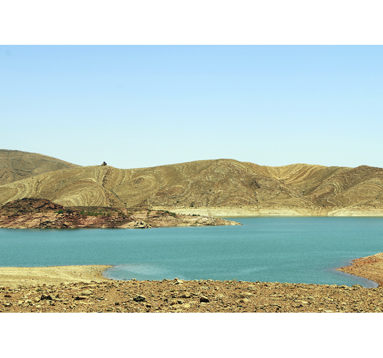 Mural de parede montanha lago da montanha sereno - TenStickers