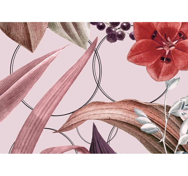 Fotomurais flores com design de padrões florais - TenStickers