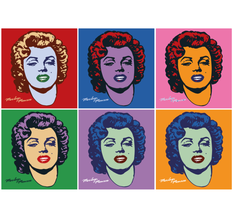 Mural de parede arte retratos em pop art - TenStickers