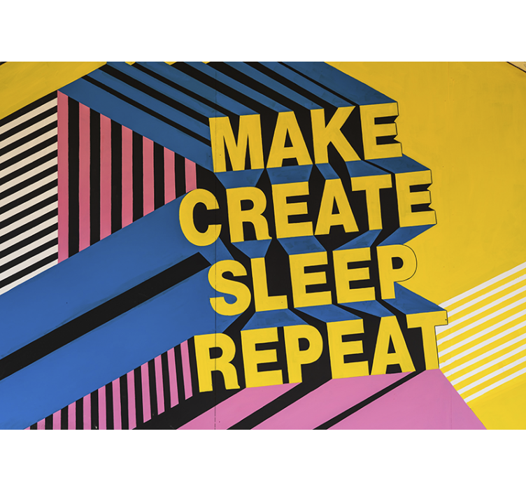 Mural de parede com frases para uma vida criativa - TenStickers