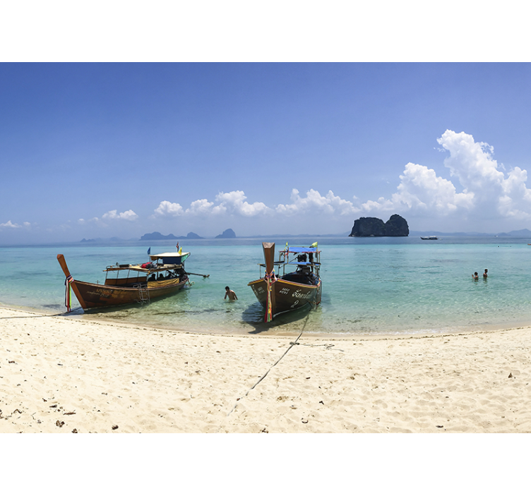 Fotomurais de paisagens cena de praia tropical - TenStickers