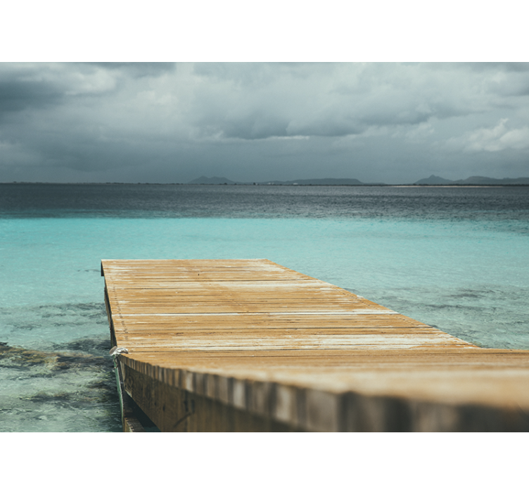 Mural de parede natureza cais serene à beira-mar - TenStickers