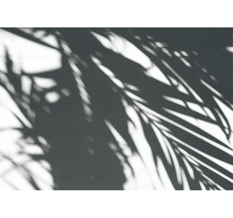 Mural de parede natureza com padrões de palmeiras sombreadas - TenStickers