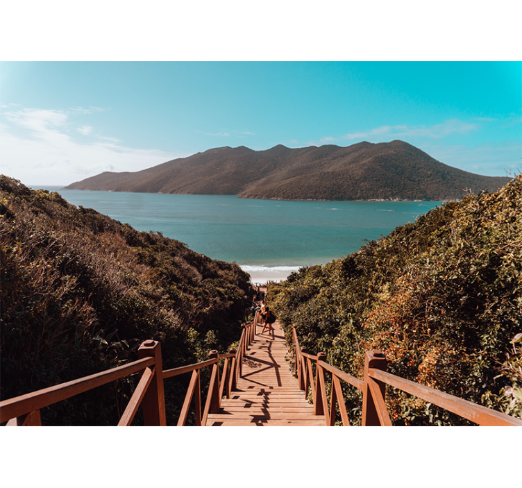 Fotomurais de paisagens caminho sereno do oceano - TenStickers