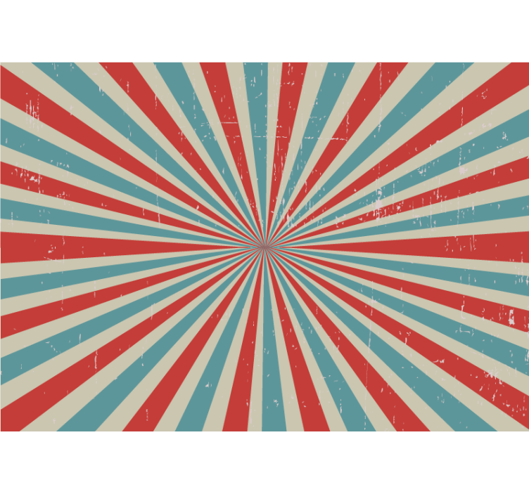 Mural de parede de arte urbana explosão de cores radiais - TenStickers