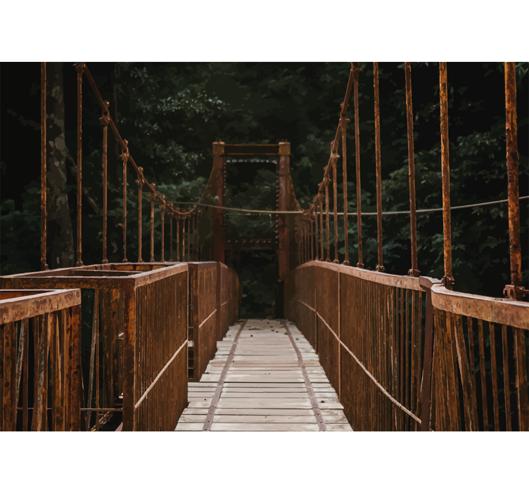 Mural de parede natureza pontes na natureza - TenStickers