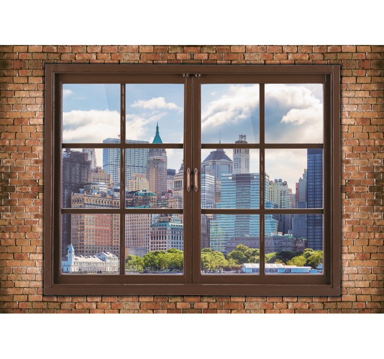 Mural de parede nova york vistas do skyline manhattan - TenStickers