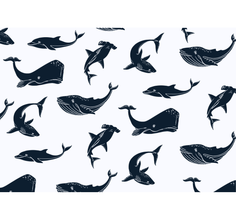 Mural de parede animais com motivos marinhos - TenStickers