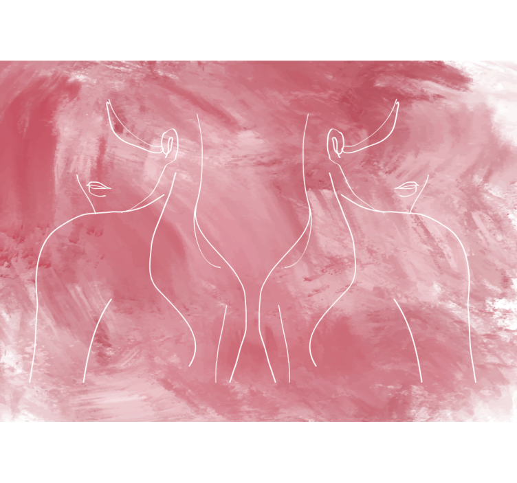 Mural de parede arte formas femininas minimalistas - TenStickers