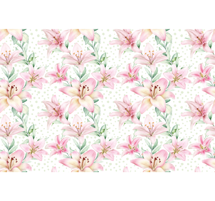 Mural de parede papoilas lírio floral delicado - TenStickers