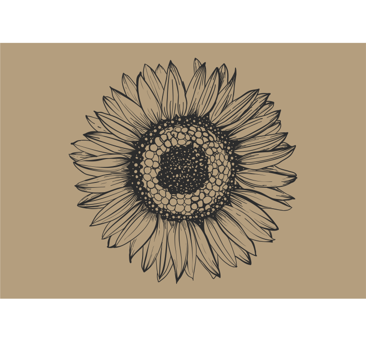 Fotomurais flores design floral girassol - TenStickers