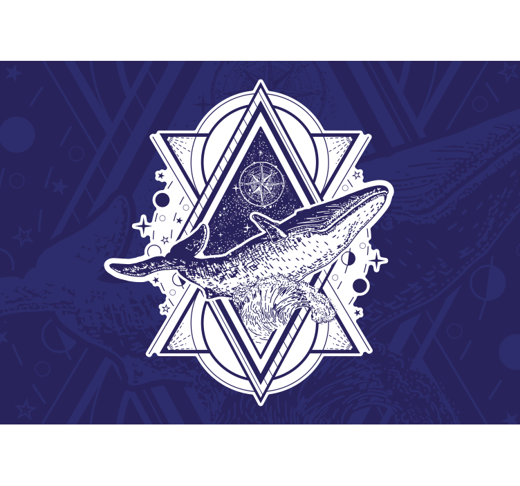 Mural de parede animais design de baleia majestosa - TenStickers