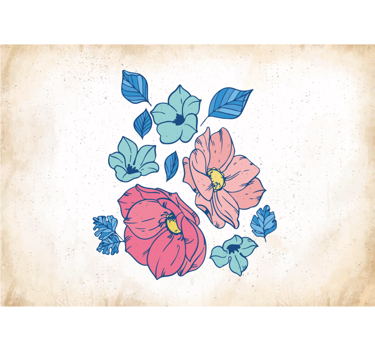 Fotomurais flores composição floral blush - TenStickers