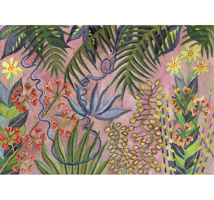 Mural de parede natureza exibição de flora tropical - TenStickers