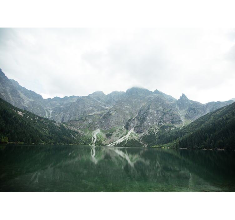 Fotomurais de paisagens reflexo magnífico das montanhas - TenStickers