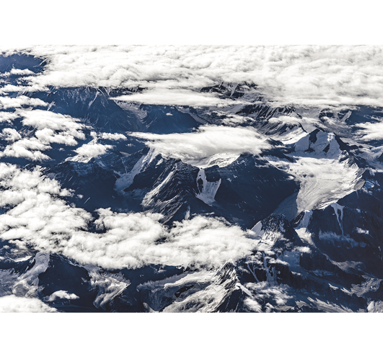 Mural de parede montanha vista de montanhas majestosas - TenStickers