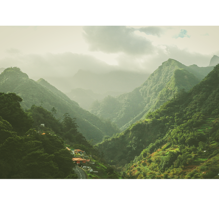 Fotomurais de paisagens vale das montanhas - TenStickers