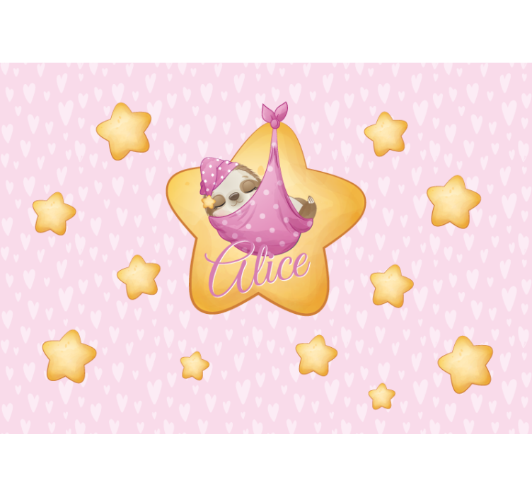 Mural de parede bebés preguiça nas estrelas - TenStickers