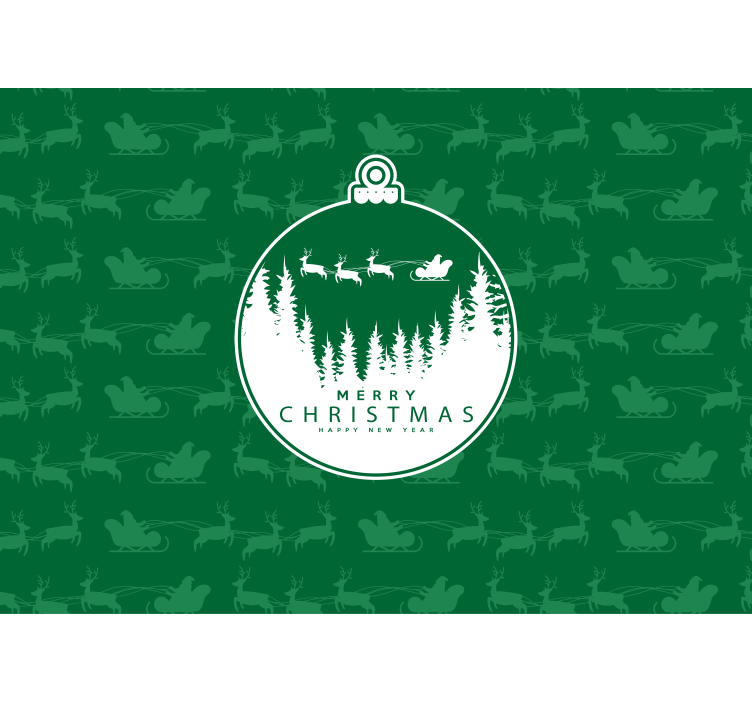 Mural de parede natal paisagem invernosa alegre - TenStickers