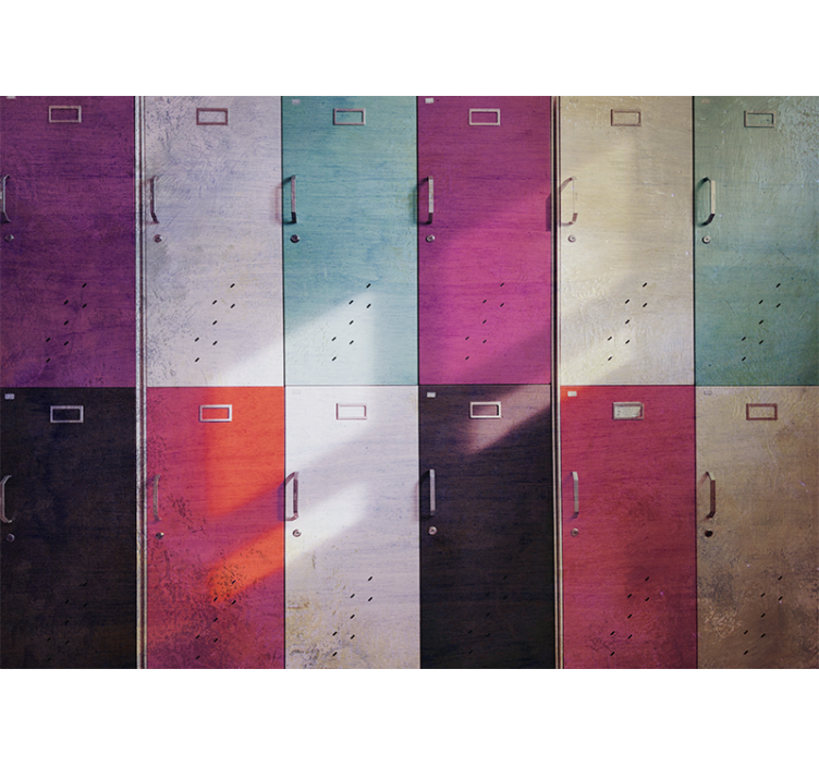 Mural de parede música portas de armário coloridas - TenStickers