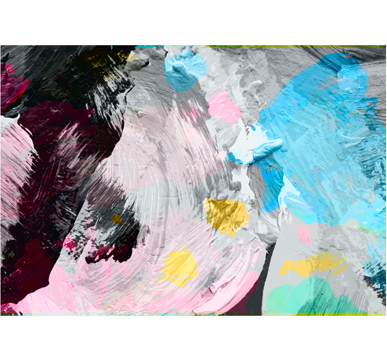 Mural de parede abstrato pinceladas dinâmicas - TenStickers