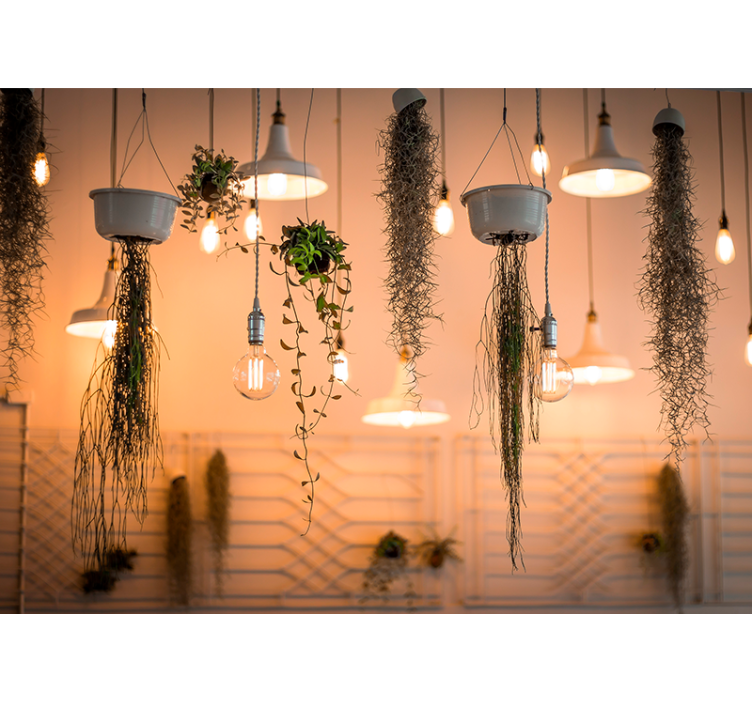 Mural de parede natureza com detalhes em verde - TenStickers