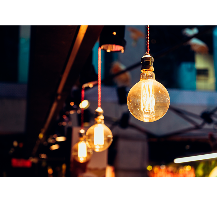 Mural de parede padrões e texturas luminárias vintage - TenStickers