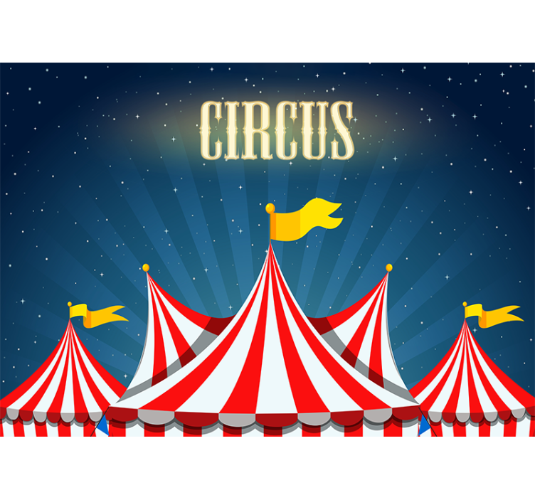 Fotomurais modernos Tendas de circo à noite - TenStickers