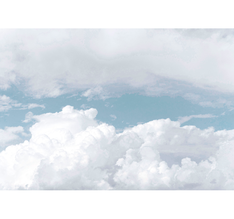 Fotomurais de paisagens Nuvens brancas fofas - TenStickers
